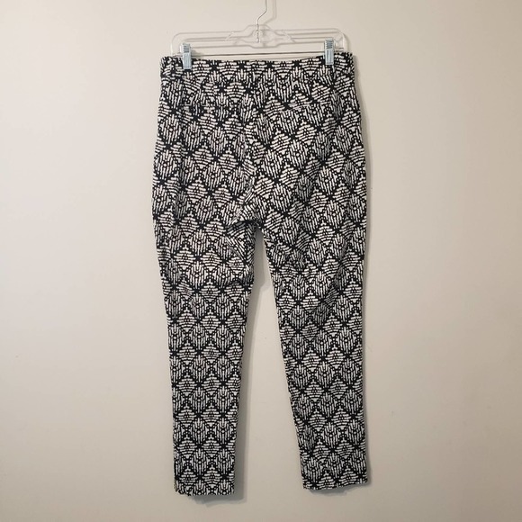 E39 by Eric Size 10 Black and White Graphic Print Pant Zip Ankle - Picture 2 of 9